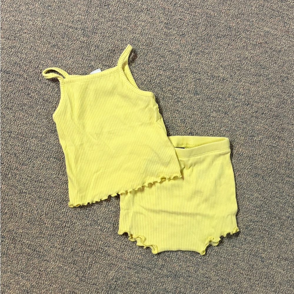 Old Navy Bright Yellow Ribbed Set